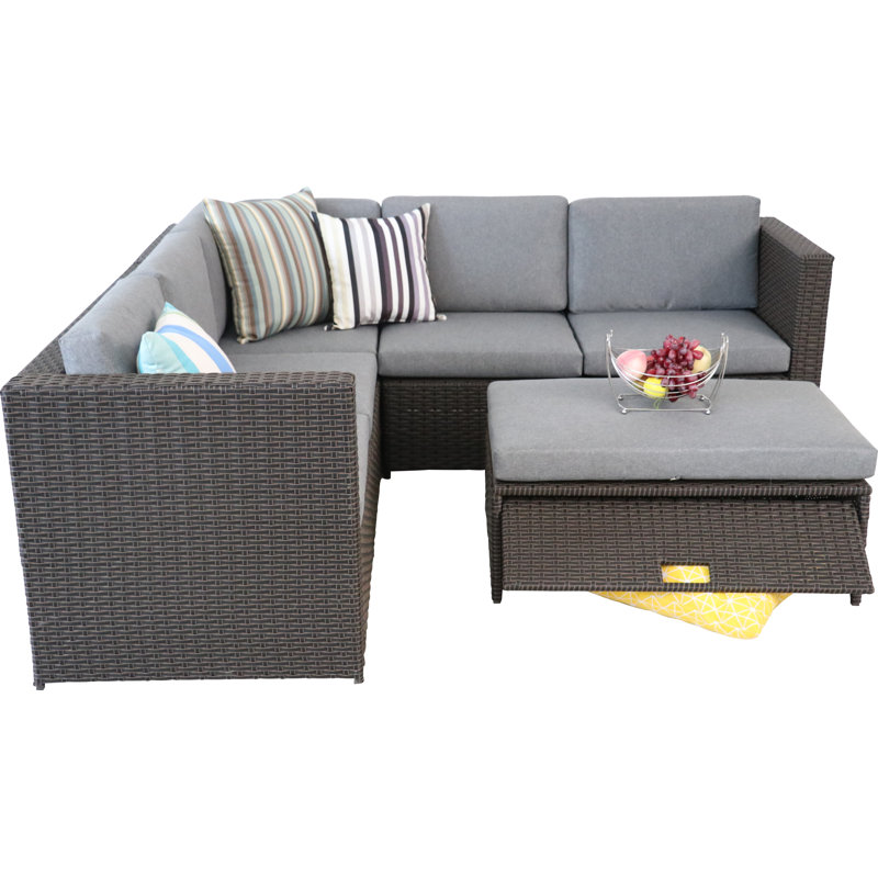 Latitude Run® B3 4 Pieces Outdoor Furniture Complete Patio Cushion